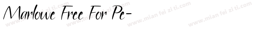 Marlowe Free For Pe字体转换